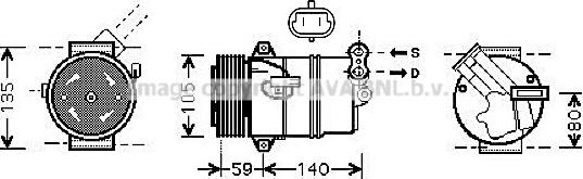 Prasco OLK446 - Compressor, air conditioning autospares.lv