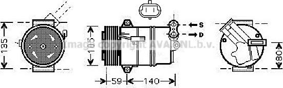 Prasco OLK437 - Compressor, air conditioning autospares.lv