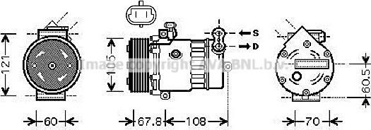 Prasco OLAK477 - Compressor, air conditioning autospares.lv