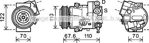 Prasco OLAK606 - Compressor, air conditioning autospares.lv