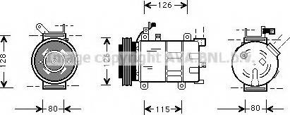 Prasco OLAK021 - Compressor, air conditioning autospares.lv