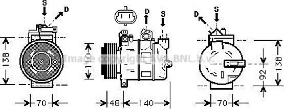 Prasco OLAK356 - Compressor, air conditioning autospares.lv