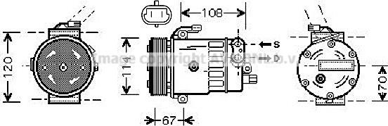 Prasco OLAK319 - Compressor, air conditioning autospares.lv