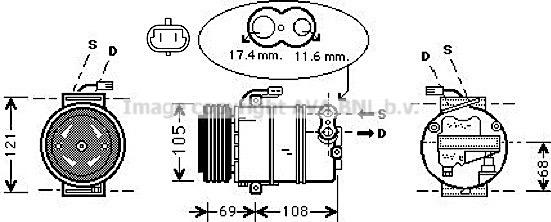 Prasco OLAK316 - Compressor, air conditioning autospares.lv