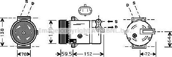 Prasco OLAK318 - Compressor, air conditioning autospares.lv