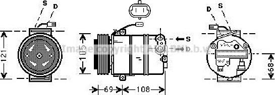 Prasco OLAK373 - Compressor, air conditioning autospares.lv