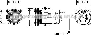 Prasco OLAK290 - Compressor, air conditioning autospares.lv