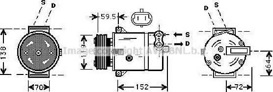 Prasco OLAK279 - Compressor, air conditioning autospares.lv