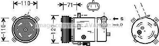 Prasco OLAK276 - Compressor, air conditioning autospares.lv