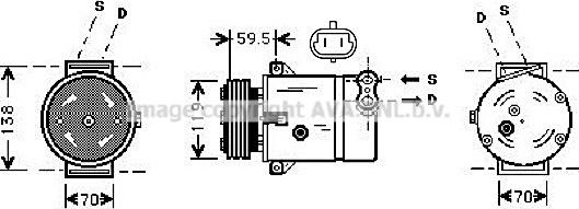 Prasco OLAK273 - Compressor, air conditioning autospares.lv