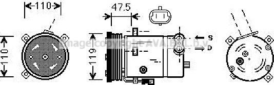 Prasco OLAK277 - Compressor, air conditioning autospares.lv