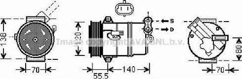 Prasco OLK498 - Compressor, air conditioning autospares.lv