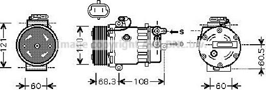 Prasco OLK464 - Compressor, air conditioning autospares.lv