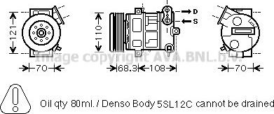 Prasco OLK418 - Compressor, air conditioning autospares.lv