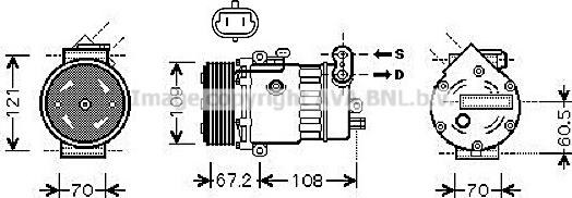 Prasco OLK483 - Compressor, air conditioning autospares.lv