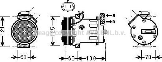 Prasco OLK475 - Compressor, air conditioning autospares.lv