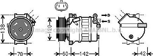 Prasco OLK543 - Compressor, air conditioning autospares.lv