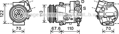 Prasco OLK606 - Compressor, air conditioning autospares.lv