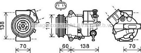 Prasco OLK607 - Compressor, air conditioning autospares.lv