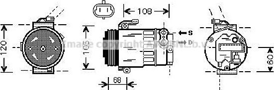 Prasco OLK350 - Compressor, air conditioning autospares.lv