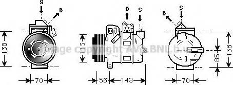 Prasco OLK357 - Compressor, air conditioning autospares.lv