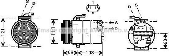 Prasco OLK317 - Compressor, air conditioning autospares.lv