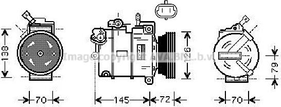 Prasco OLK376 - Compressor, air conditioning autospares.lv