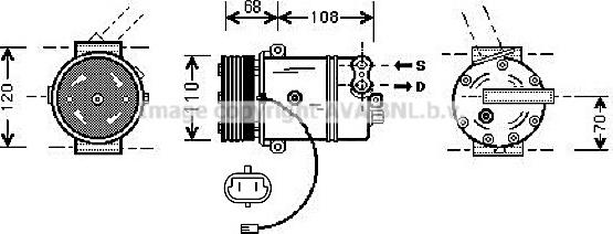 Prasco OLK287 - Compressor, air conditioning autospares.lv