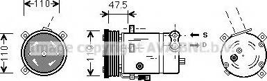 Prasco OLK277 - Compressor, air conditioning autospares.lv