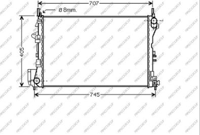 Prasco OP056R009 - Radiator, engine cooling autospares.lv