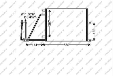 Prasco OP052C002 - Condenser, air conditioning autospares.lv