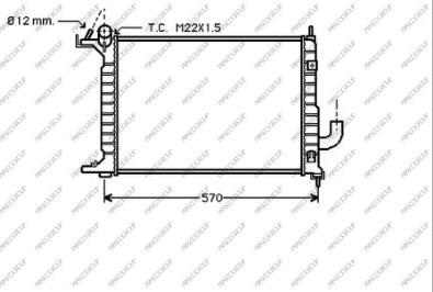 Prasco OP052R001 - Radiator, engine cooling autospares.lv