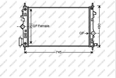 Prasco OP060R006 - Radiator, engine cooling autospares.lv