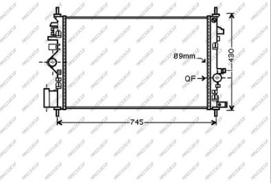 Prasco OP060R008 - Radiator, engine cooling autospares.lv