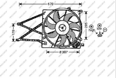 Prasco OP017F003 - Fan, radiator autospares.lv