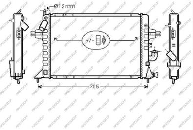 Prasco OP017R009 - Radiator, engine cooling autospares.lv