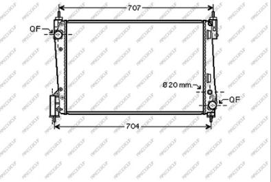 Prasco OP034R003 - Radiator, engine cooling autospares.lv