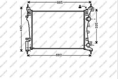 Prasco OP034R002 - Radiator, engine cooling autospares.lv