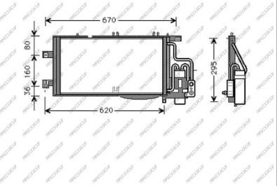 Prasco OP030C003 - Condenser, air conditioning autospares.lv