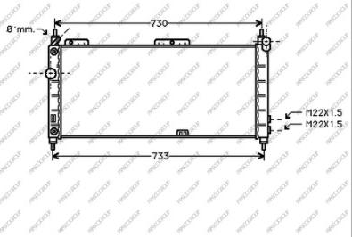 Prasco OP028R004 - Radiator, engine cooling autospares.lv