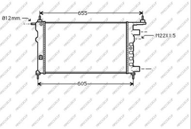 Prasco OP028R006 - Radiator, engine cooling autospares.lv