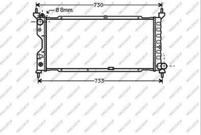 Prasco OP028R003 - Radiator, engine cooling autospares.lv