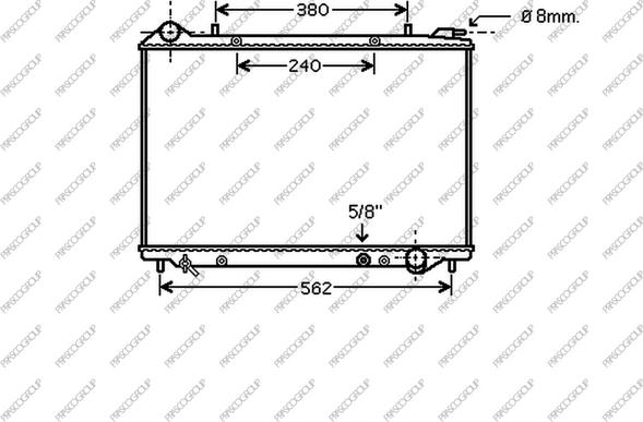 Prasco OP860R005 - Radiator, engine cooling autospares.lv