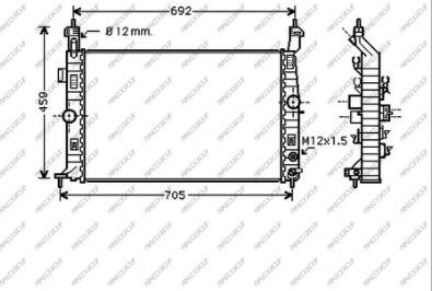 Prasco OP350R006 - Radiator, engine cooling autospares.lv