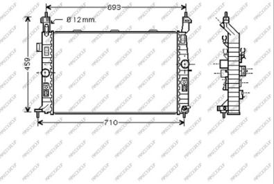 Prasco OP350R001 - Radiator, engine cooling autospares.lv