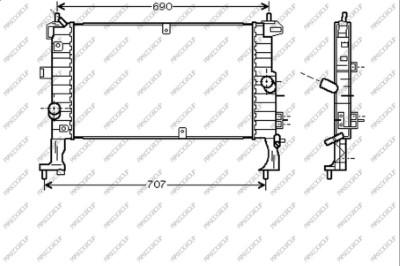 Prasco OP350R002 - Radiator, engine cooling autospares.lv