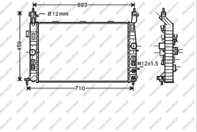 Prasco OP352R004 - Radiator, engine cooling autospares.lv