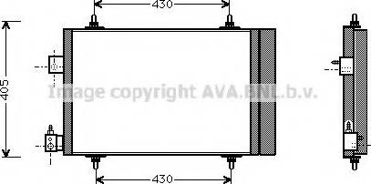 Prasco PE5193 - Condenser, air conditioning autospares.lv