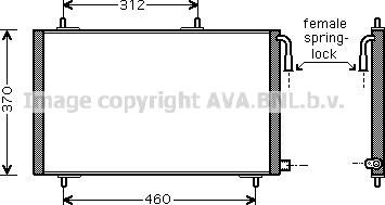 Prasco PE5257 - Condenser, air conditioning autospares.lv