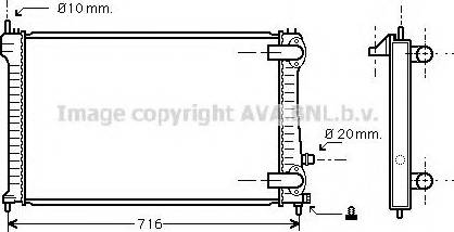 Prasco PE2196 - Radiator, engine cooling autospares.lv